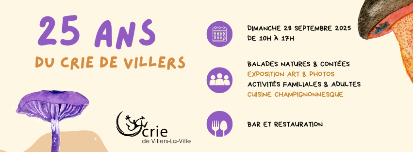 Fête des 25 ans du CRIE de Villers-la-Ville
Lien vers: https://crievillers.be/?25ans